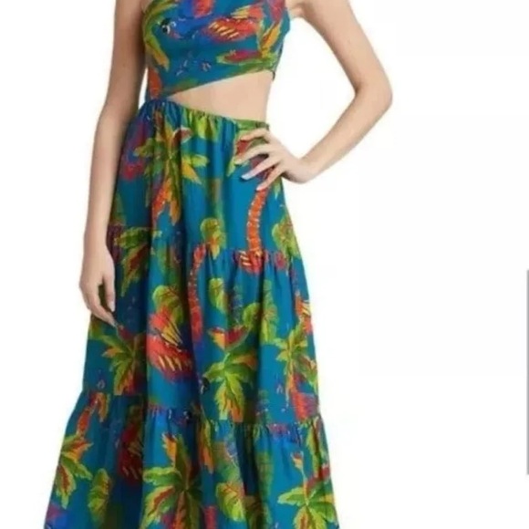 FARM Rio Multicolor Tropical One-Shoulder Maxi Dress - Picture 7 of 15